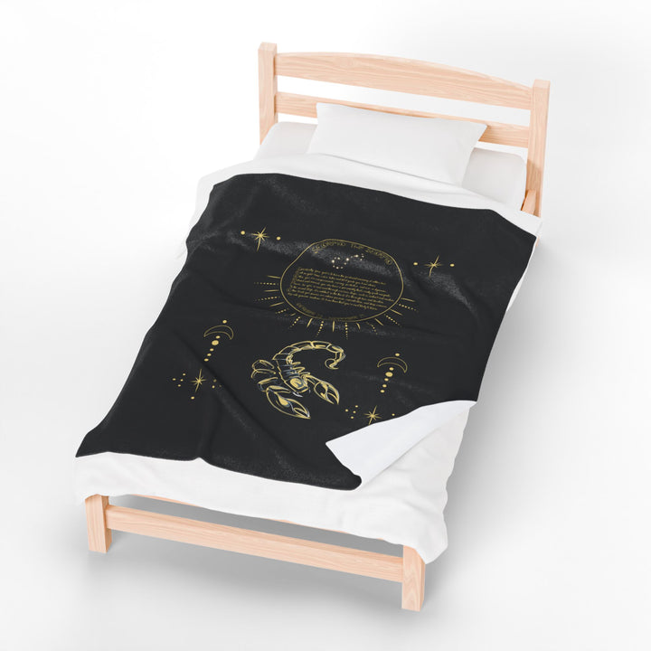 Scorpio Acrostic Poem Velveteen Blanket