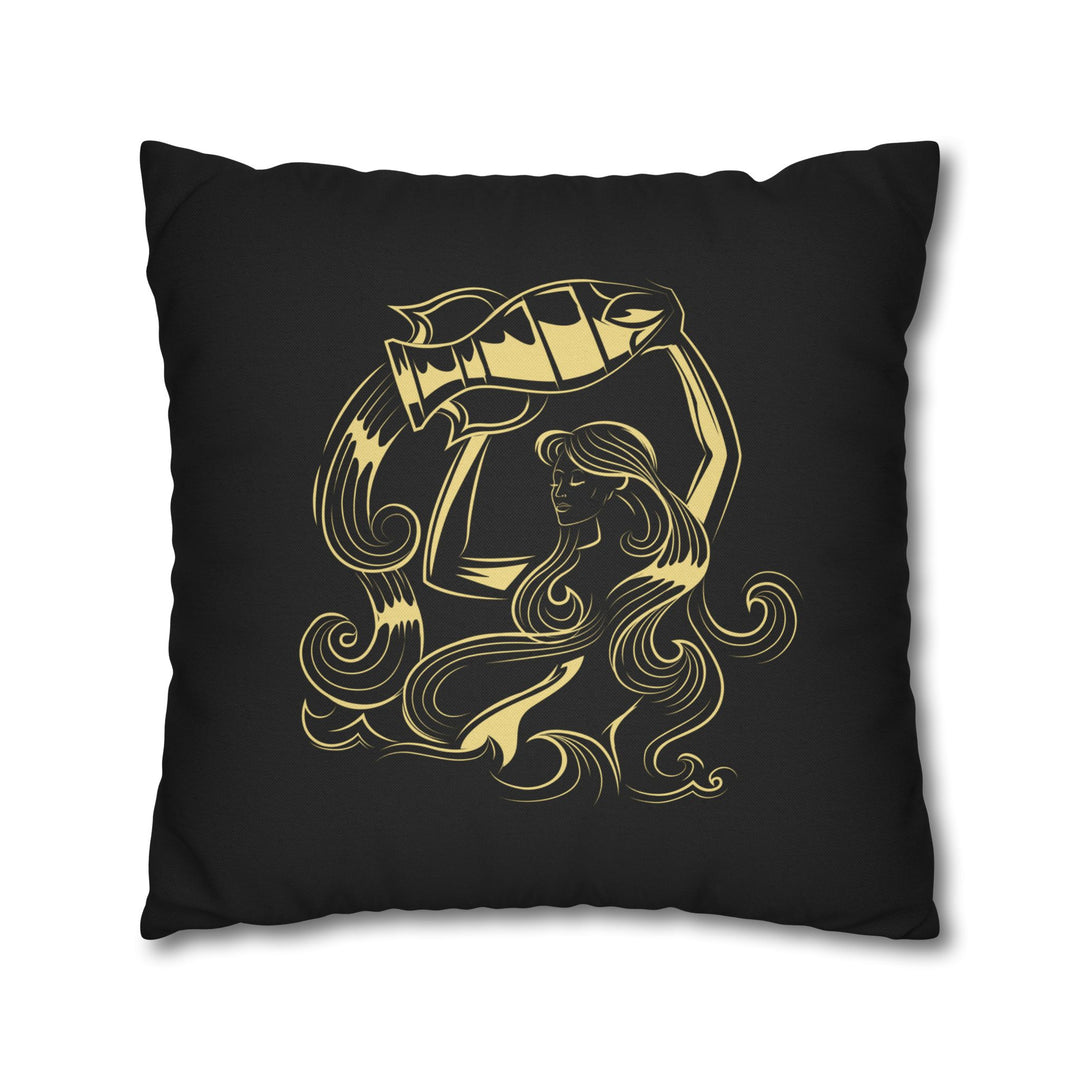 Aquarius Acrostic Poem Pillow Cover