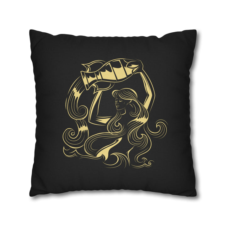 Aquarius Acrostic Poem Pillow Cover