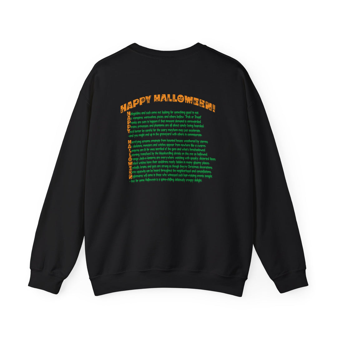 Happy Halloween Acrostic Poem Sweatshirt -  Old Witch