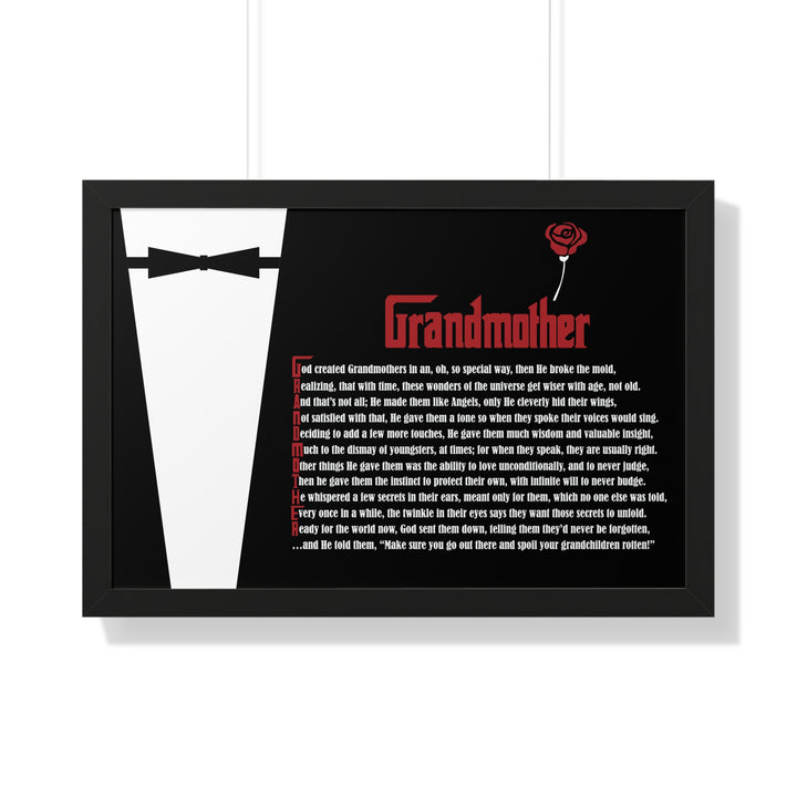 "Grandmother" Framed Acrostic Poem Print