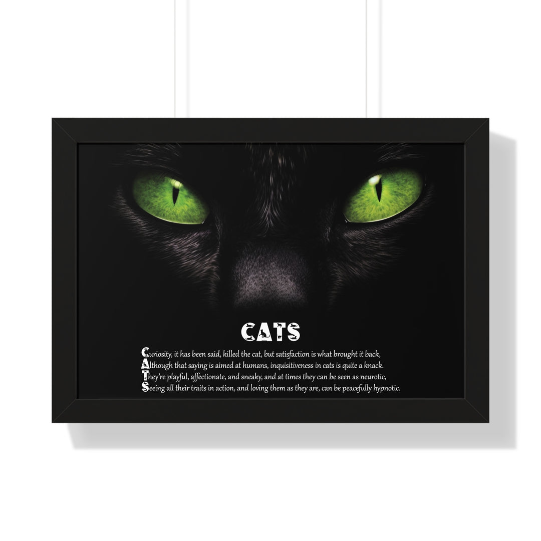 It's Just a Phrase "Cats" Framed Acrostic Poem Print