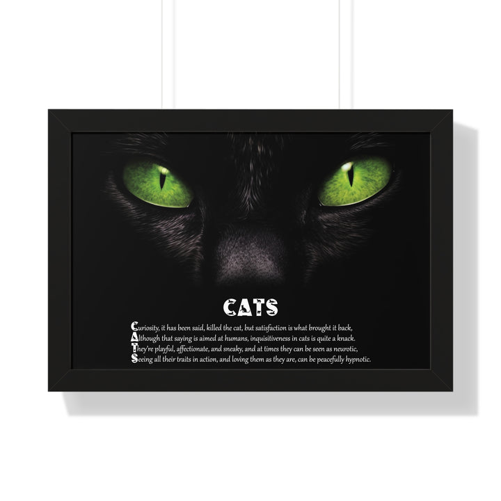 It's Just a Phrase "Cats" Framed Acrostic Poem Print