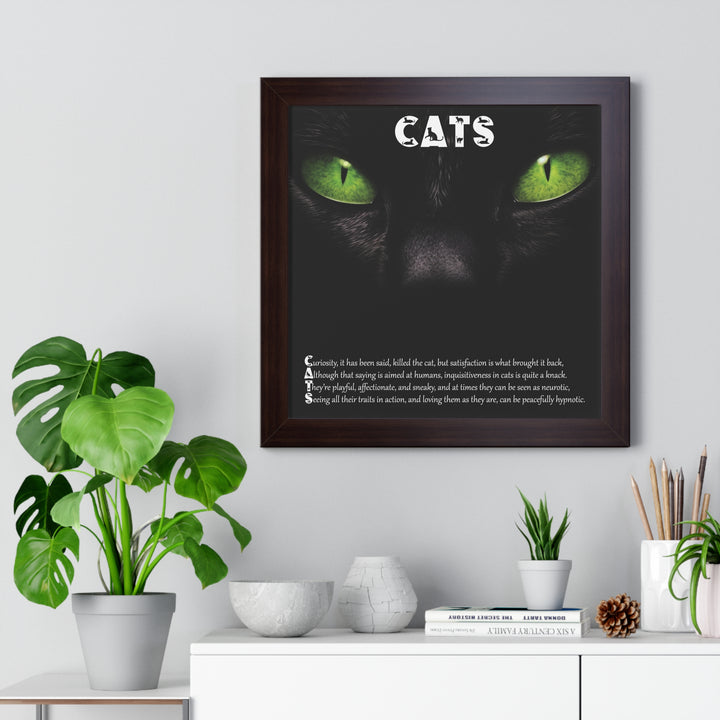 It's Just a Phrase "Cats" Framed Acrostic Poem Print