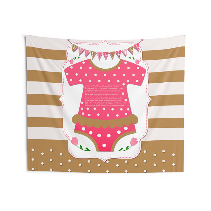 "It's a Girl" Acrostic Poem Baby Shower Backdrop-Baby Bodysuit - No Personalization