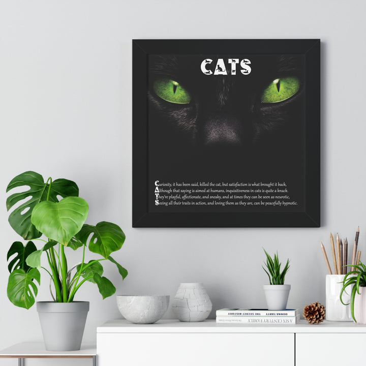 It's Just a Phrase "Cats" Framed Acrostic Poem Print