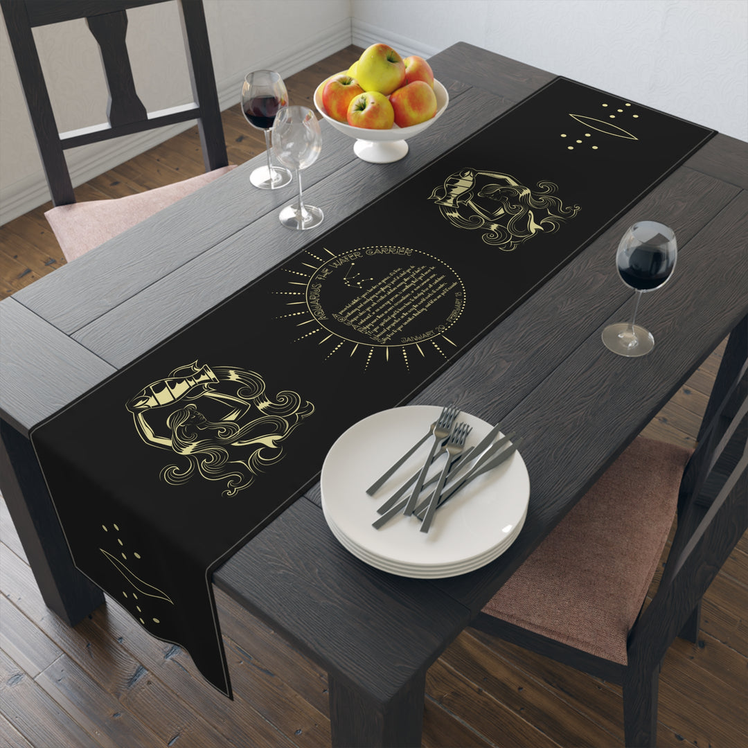 Aquarius Acrostic Poem Table Runner