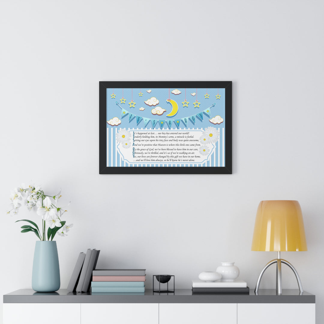 Baby Steps "It's a Boy" Framed Print Collection - No Personalization