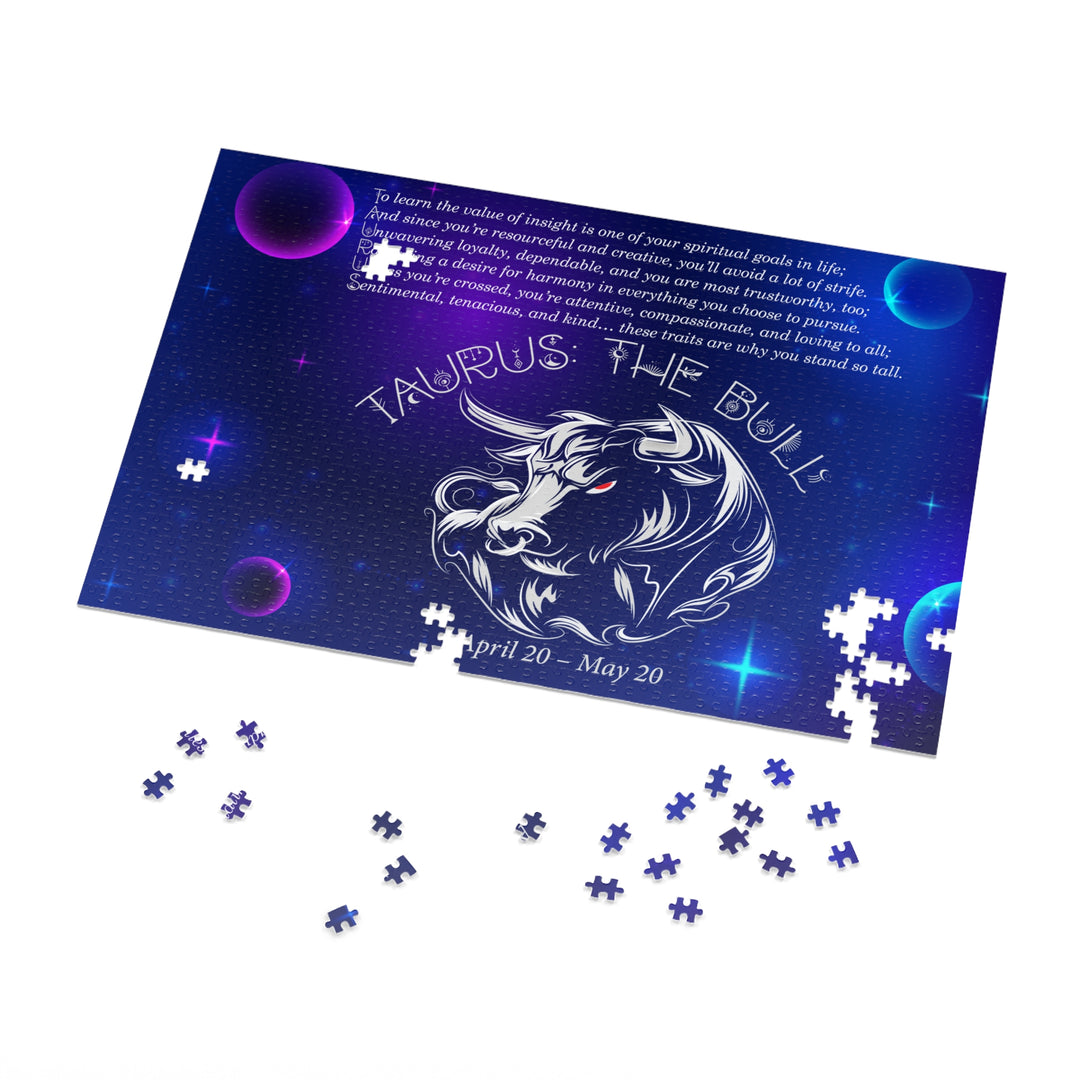 Taurus  Acrostic Poem Puzzle - Tin Box