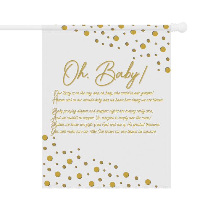 Oh, Baby! Acrostic Poem outdoor/Garden Banner
