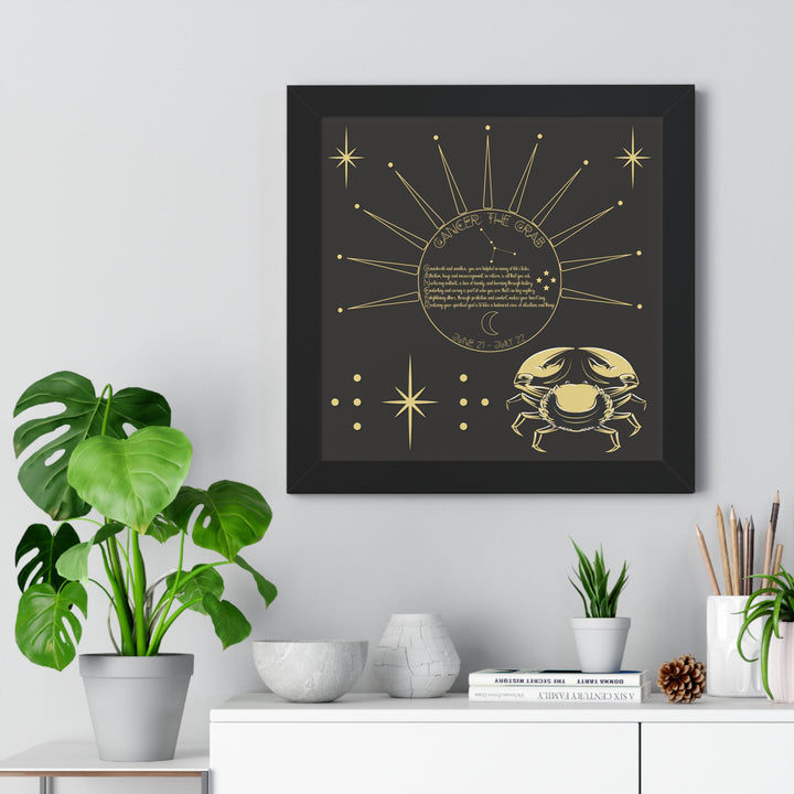Written in the Stars Framed Acrostic Poem Print - Cancer