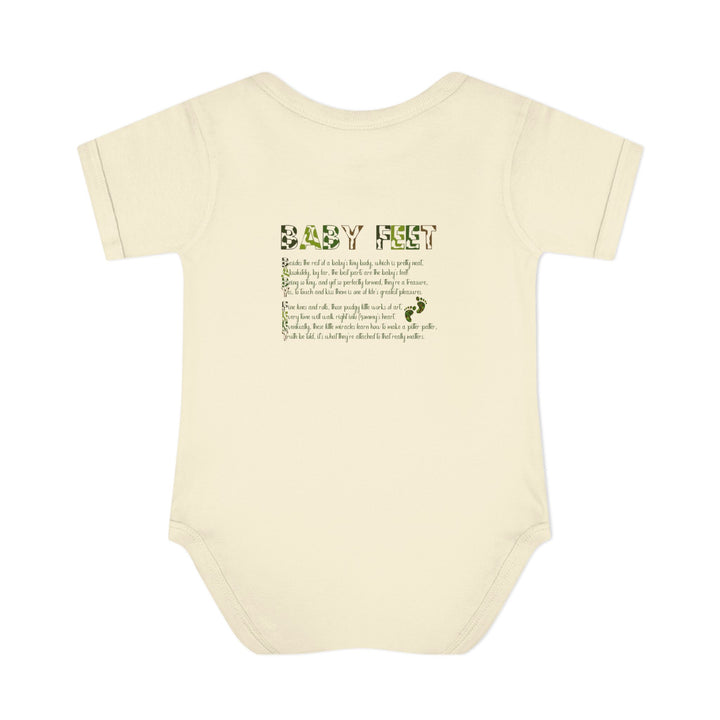 Baby Feet Acrostic Poem Baby Bodysuit - Camo