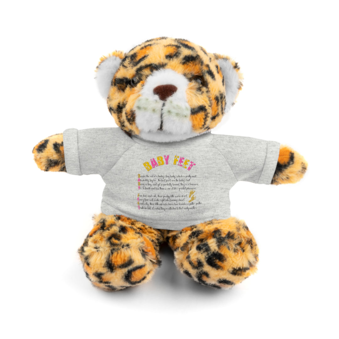 Baby Feet Acrostic Poem Stuffed Animals with Tee - Baby Feet - Gold Footprints