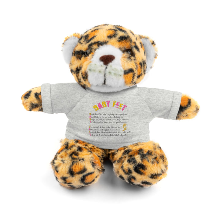 Baby Feet Acrostic Poem Stuffed Animals with Tee - Baby Feet - Gold Footprints