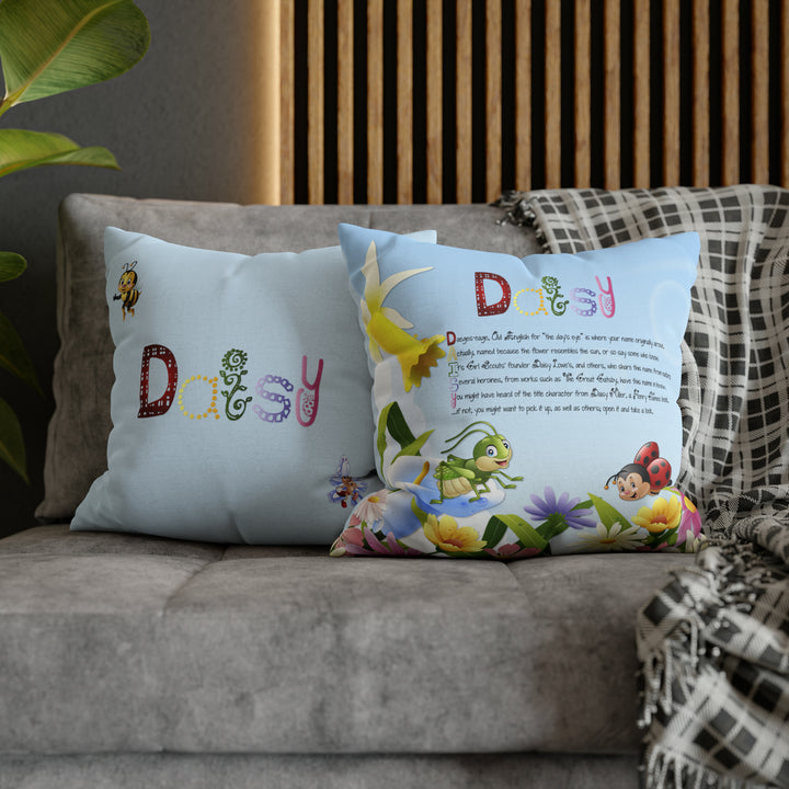 Namesakes Pillow Case Cover with Acrostic Poem Spelling Out a Name