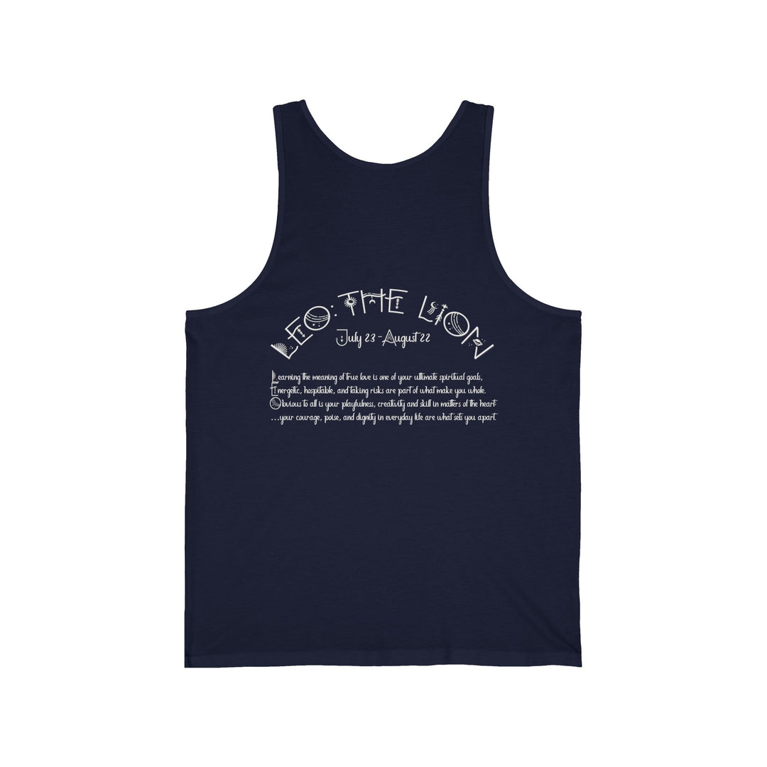 “Leo” Unisex Acrostic Poem Jersey Tank