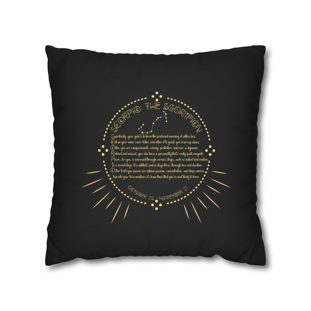 Scorpio Acrostic Poem Pillow Cover