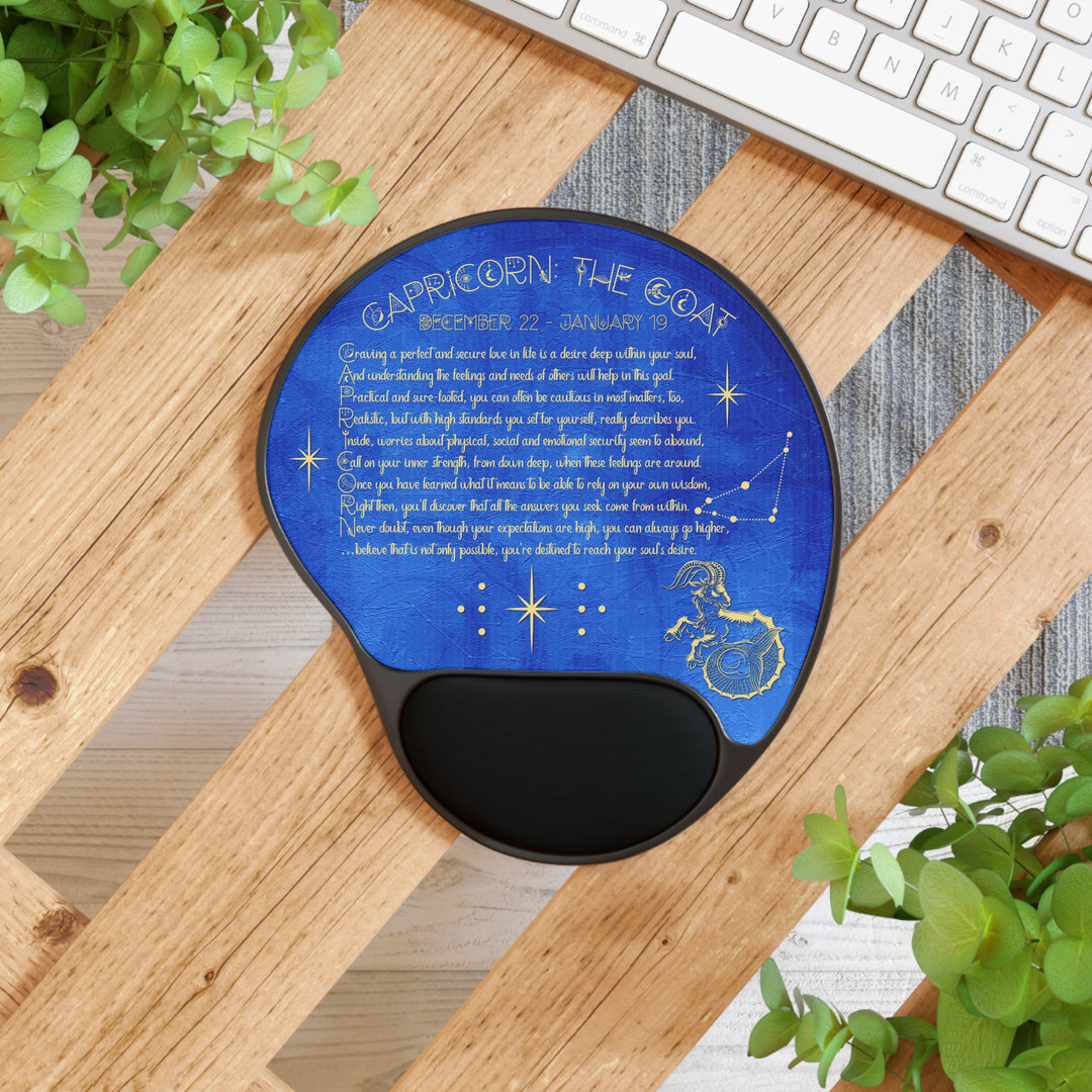 Written in the Stars Mouse Pad With Wrist Rest - Capricorn