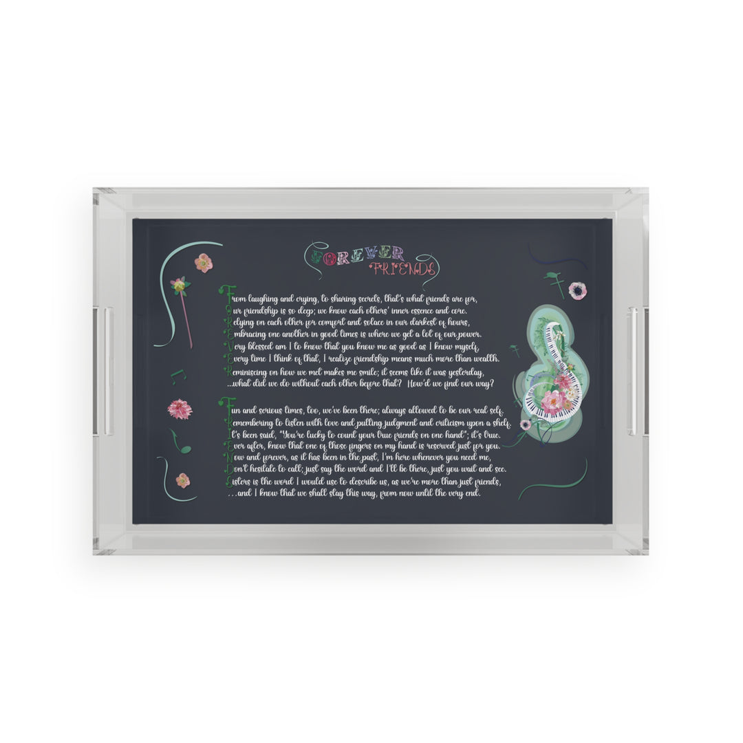 Forever Friends Acrostic Poem Acrylic Serving Tray