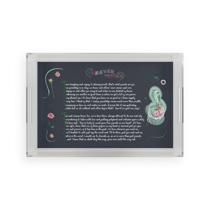 Forever Friends Acrostic Poem Acrylic Serving Tray