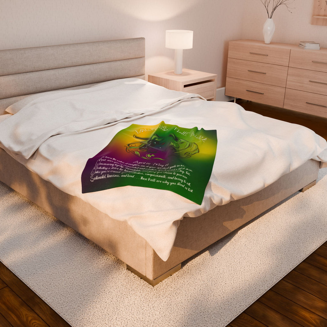 Taurus Acrostic Poem Velveteen Plush Blanket