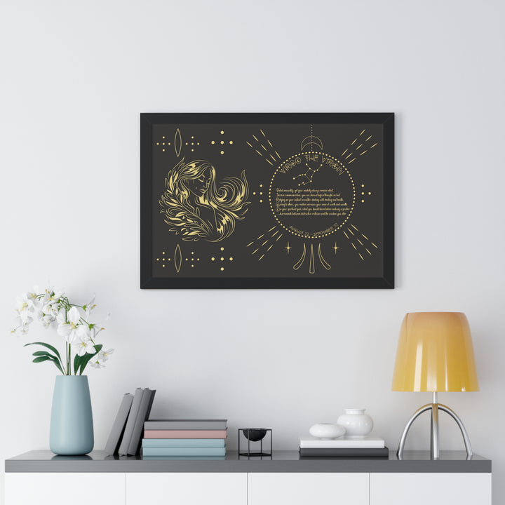 Written in the Stars Framed Acrostic Poem Print - Virgo