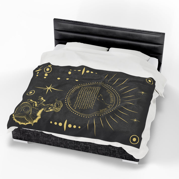 Capricorn Acrostic Poem Velveteen Blanket