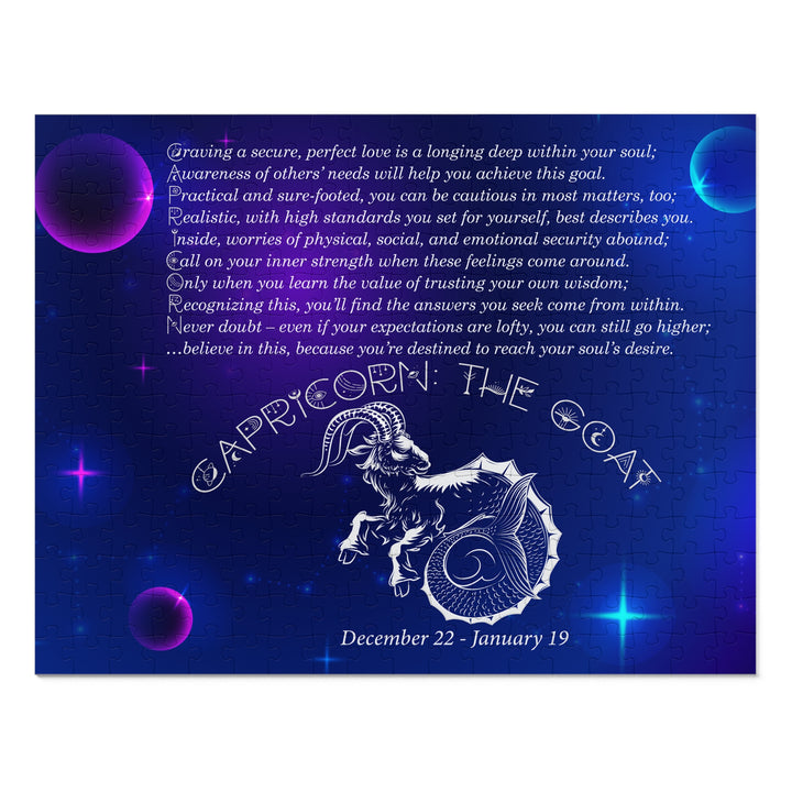 Capricorn Acrostic Poem Puzzle - Tin Box