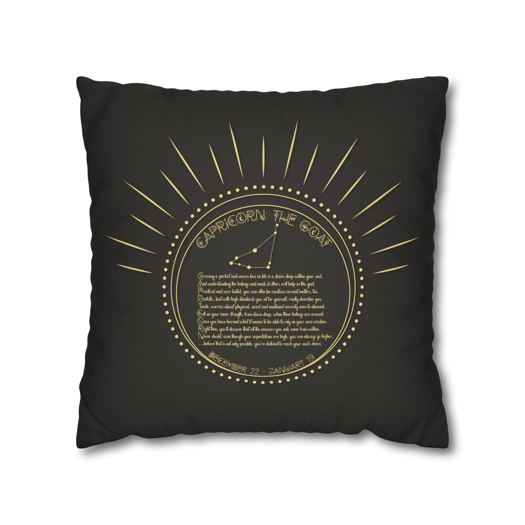 Written in the Stars Pillowcase/Cover Spelling Out "Capricorn"