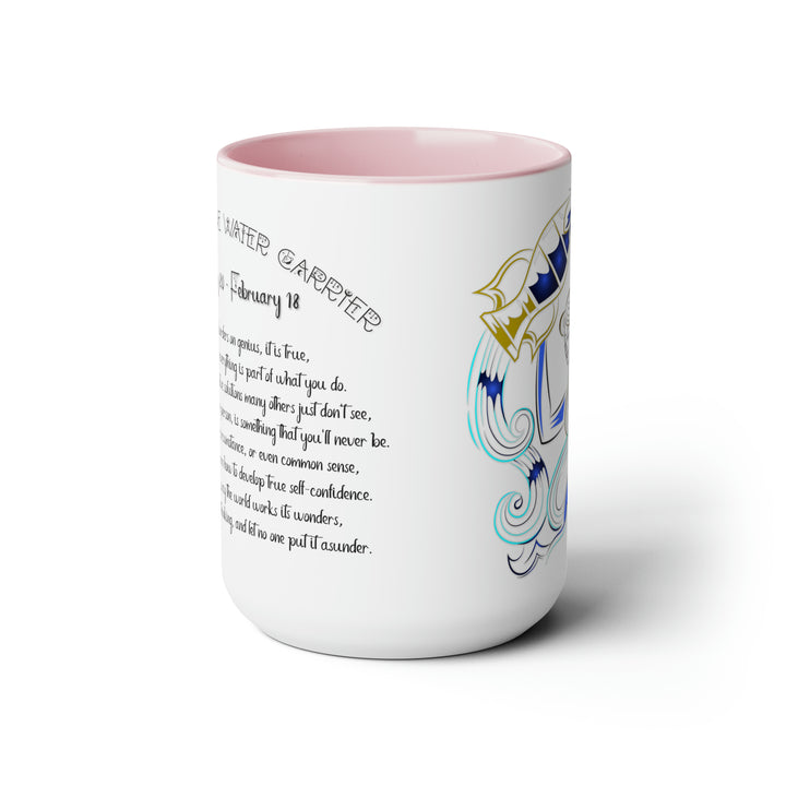 Written in the Stars Two-Tone Coffee Mugs - 15oz - Aquarius