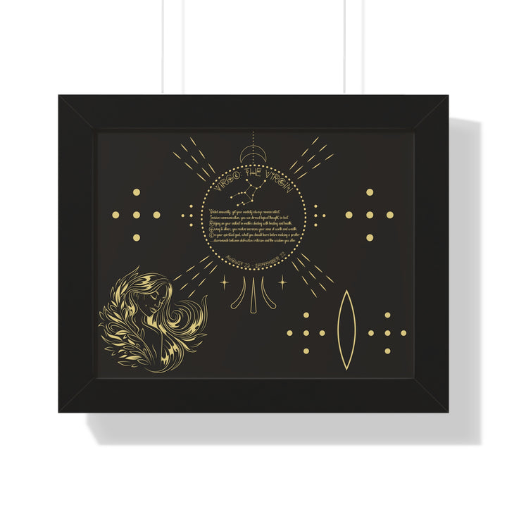 Written in the Stars Framed Acrostic Poem Print - Virgo