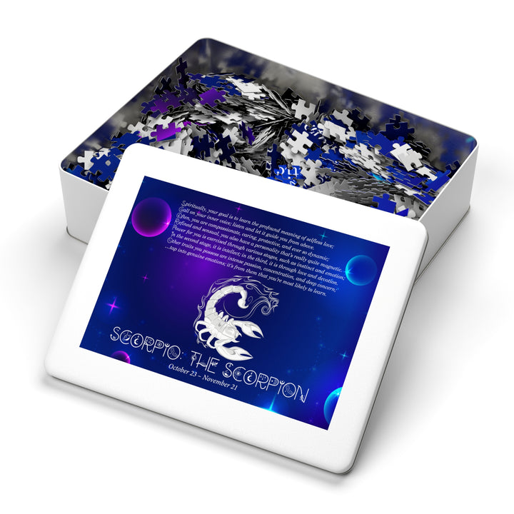 Scorpio Acrostic Poem Puzzle - Tin Box