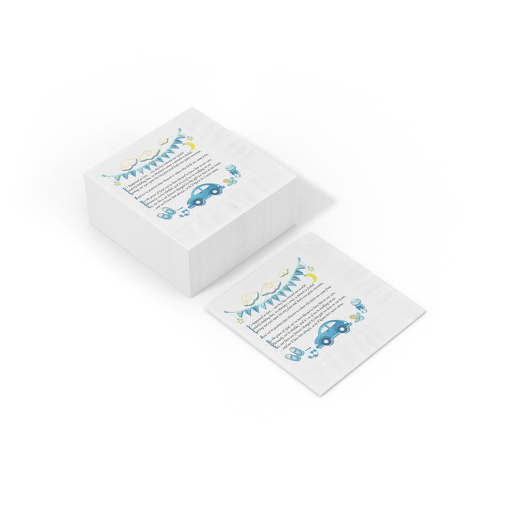 "It's a Boy" White Coined Napkins  - No Personalization
