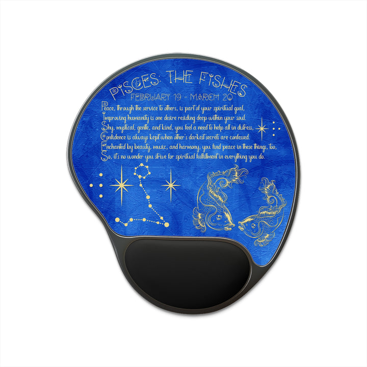 Written in the Stars Mouse Pad With Wrist Rest - Pisces
