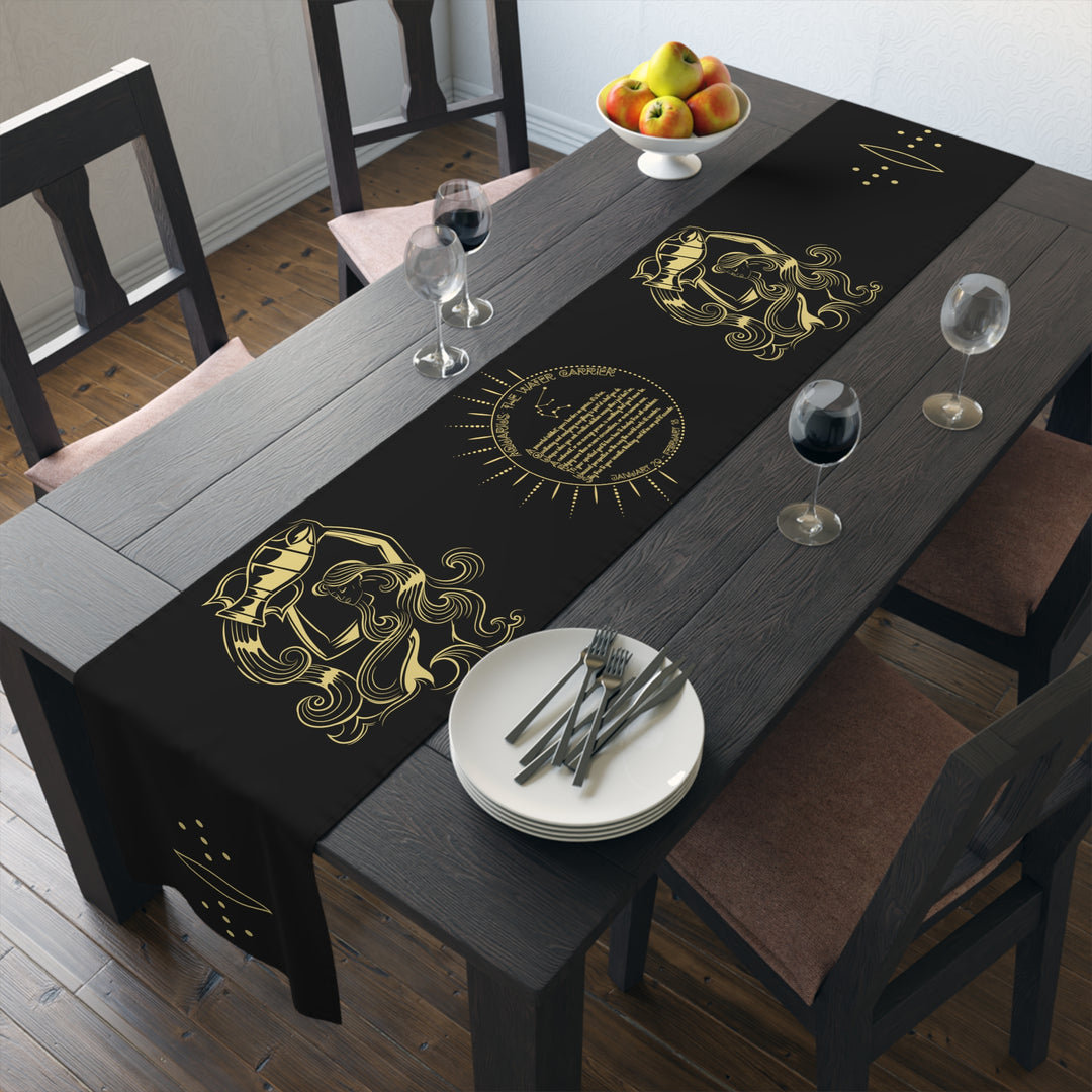 Written in the Stars Table Runner - Aquarius