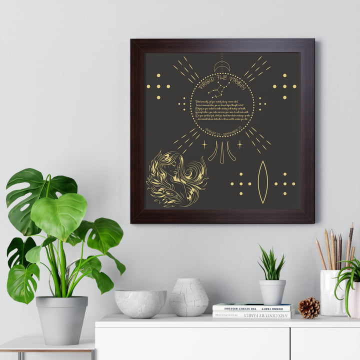 Written in the Stars Framed Acrostic Poem Print - Virgo
