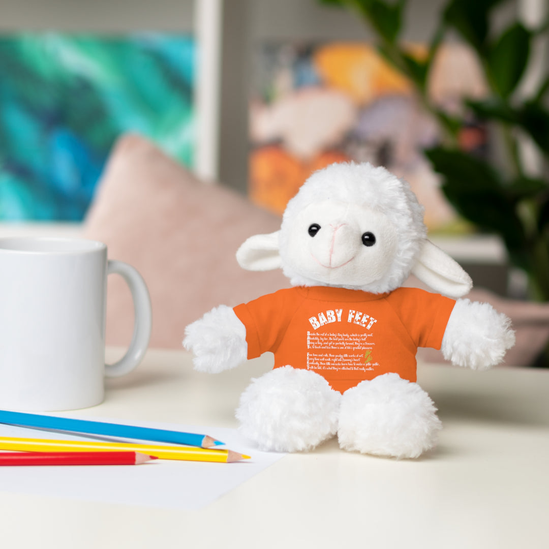 Baby Feet Acrostic Poem Stuffed Animals with Tee - Baby Feet - Gold Footprints