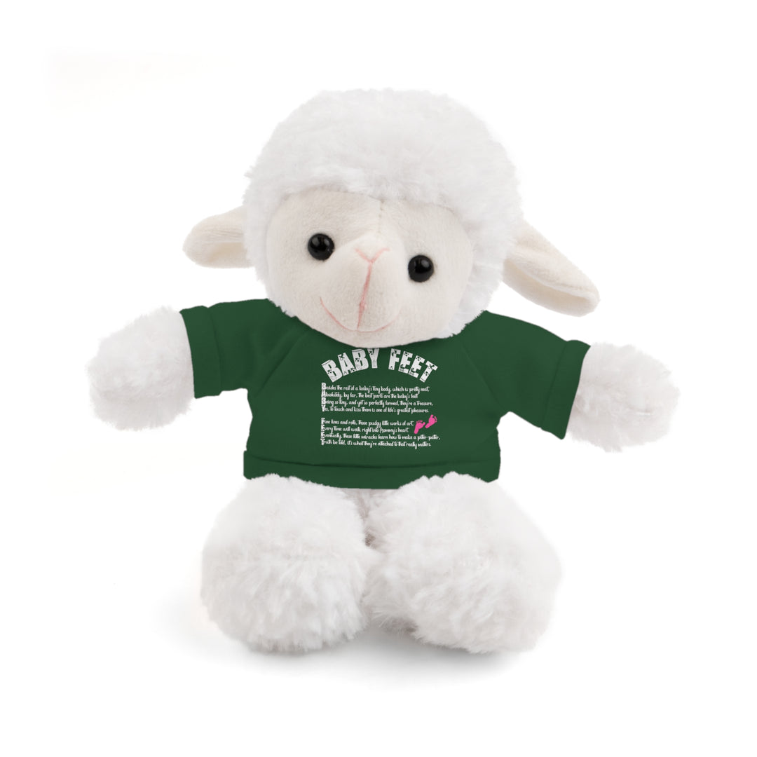 Baby Feet Acrostic Poem Stuffed Animal Collection with T-Shirt - Pink Footprints