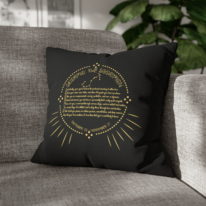 Written in the Stars Pillowcase/Cover Spelling Out "Scorpio"