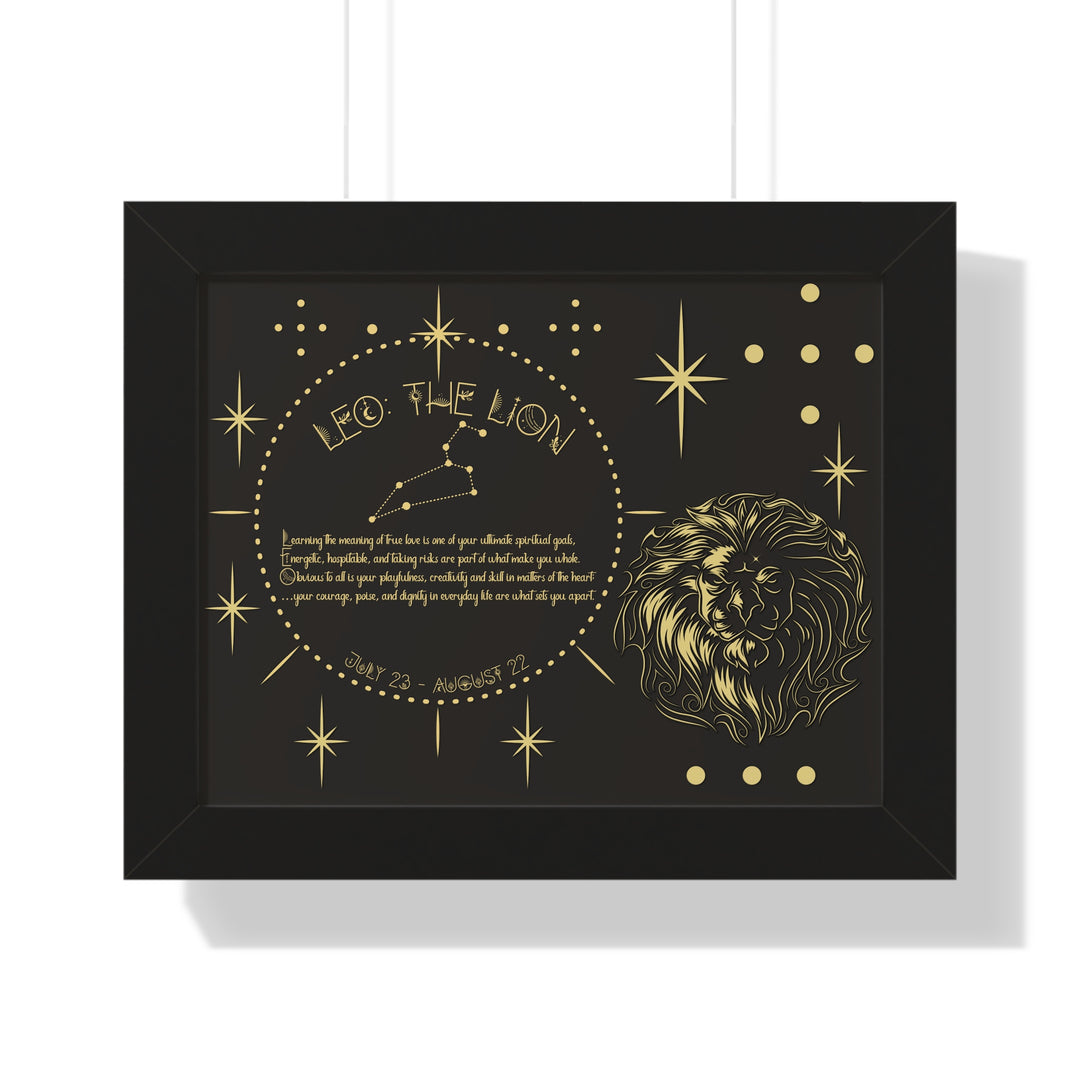 Written in the Stars Framed Acrostic Poem Print - Leo