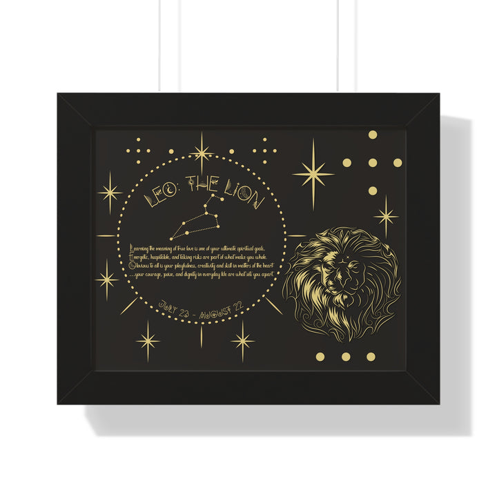 Written in the Stars Framed Acrostic Poem Print - Leo