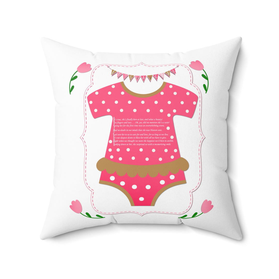It's a Girl" Acrostic Poem Pillow - Baby Body Suit
