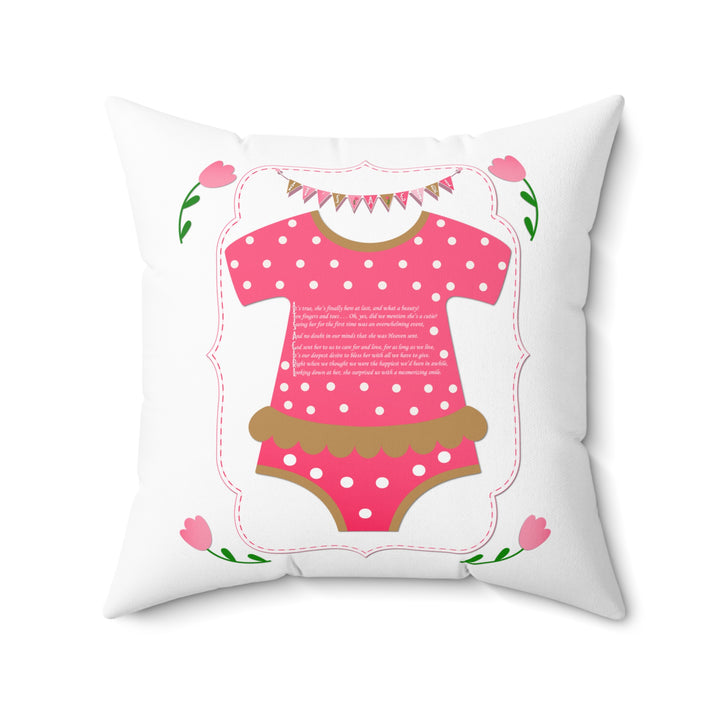 It's a Girl" Acrostic Poem Pillow - Baby Body Suit