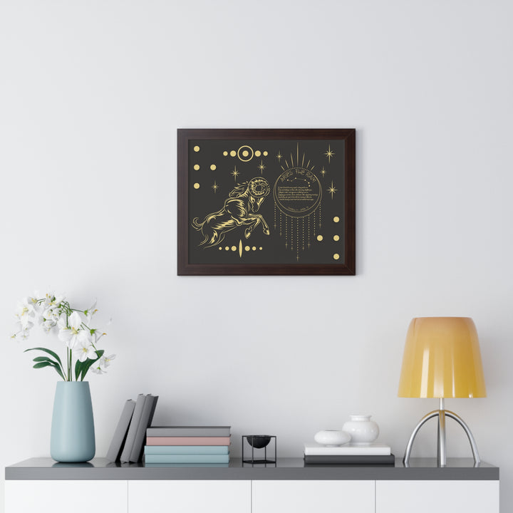 Written in the Stars Framed Horizontal Acrostic Poem Print - Aries