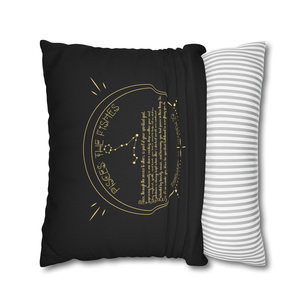 Pisces Acrostic Poem Square Pillow Cover