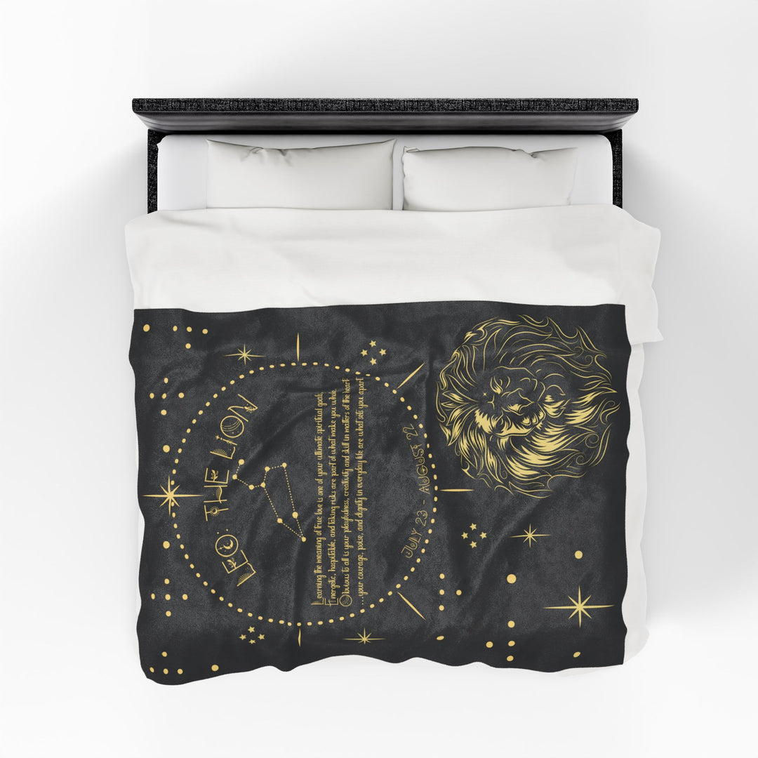 Leo Acrostic Poem Velveteen Plush Blanket