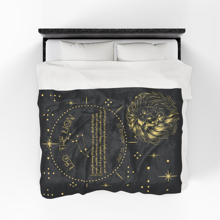 Leo Acrostic Poem Velveteen Plush Blanket