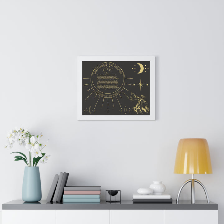 Written in the Stars Framed Acrostic Poem Print - Sagittarius