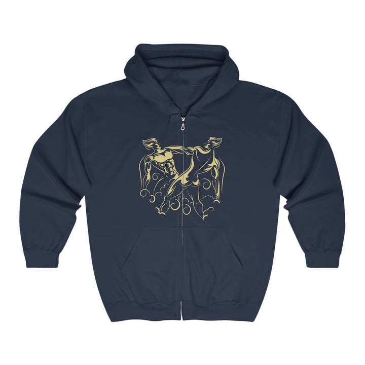 Written in the Stars Unisex Full Zip Hooded Sweatshirt - Gemini