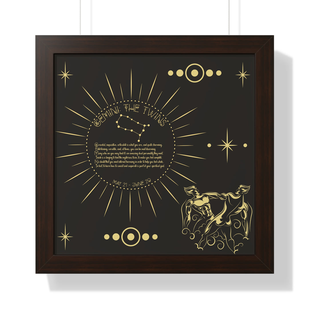 Written in the Stars Framed Acrostic Poem Print - Gemini